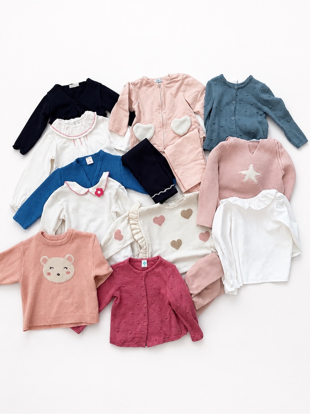 18M-2T Girls Winter Clothing Bundle | 12 Pieces | Spanish & European Styles
